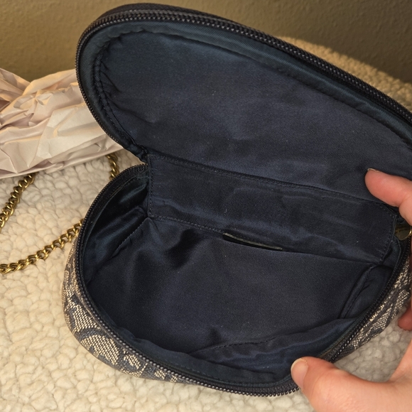 Christian Dior Vintage Saddle Bag Pouch Clutch with Chain Trotter Diorissimo - Picture 6 of 16